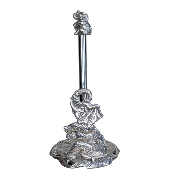 Arthur Court Elephant Paper Towel Holder Aluminum 550176 Unique Safari Kitchen - Picture 1 of 10